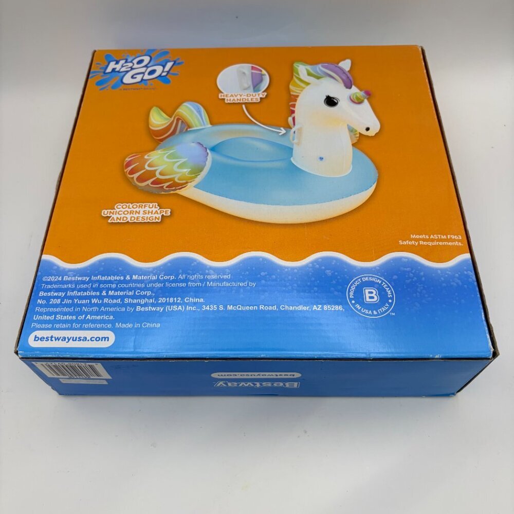 Bestway H2O Go Fantasy Unicorn Ride-On Pool Float Kids 3+ Inflatable - Picture 2 of 5